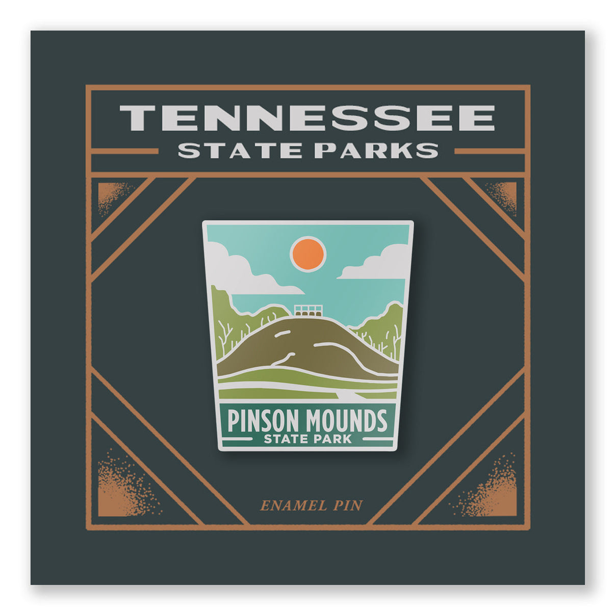 TNSP Pinson Mounds Enamel Pin Tennessee State Parks Online Gift Shop