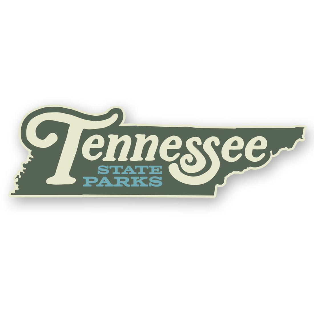TNSP TN State Shape Sticker Tennessee State Parks Online Gift Shop